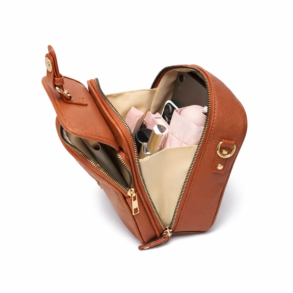 Bolsa Tiracolo Retro em Couro PU