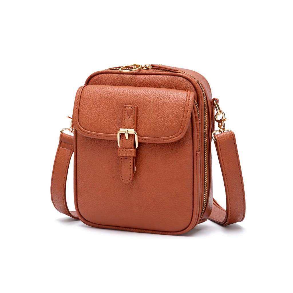 Bolsa Tiracolo Retro em Couro PU