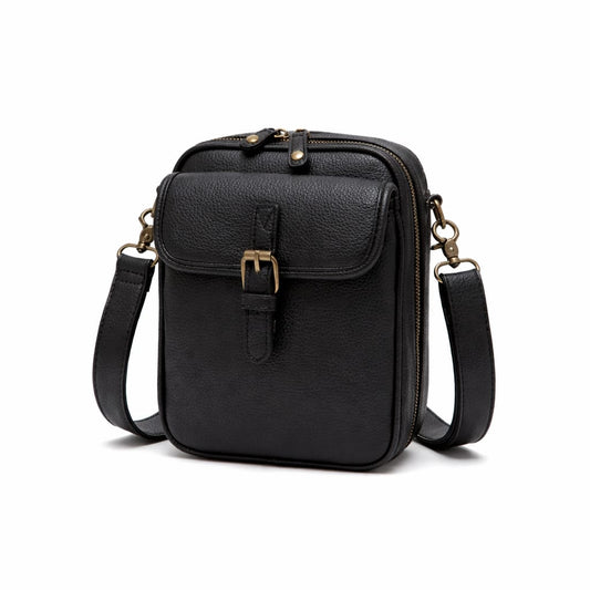 Bolsa Tiracolo Retro em Couro PU